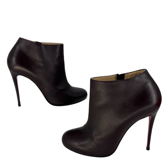 Christian Louboutin Bellissima 100MM Leather Ankle Booties - Picture 4 of 16